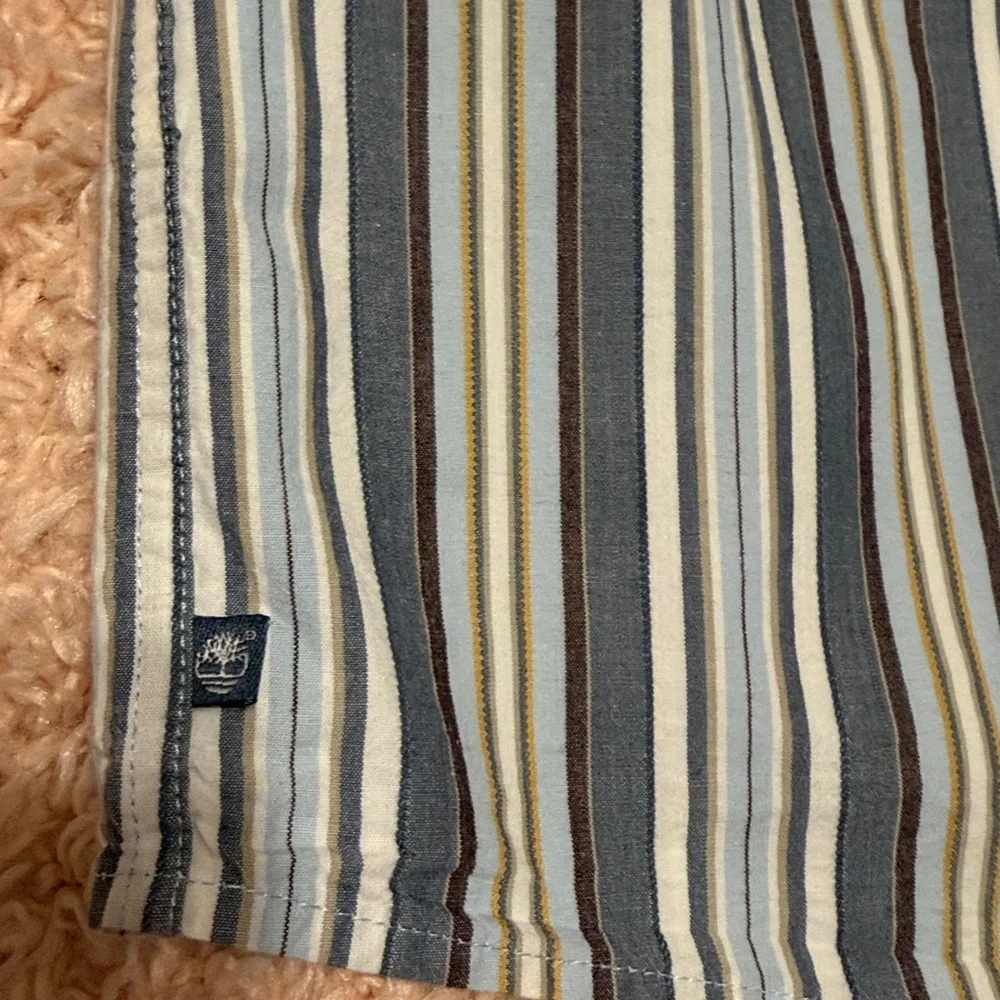 Timberland long sleeve stripe button down casual dress shirt men’s XXL - Picture 3 of 10